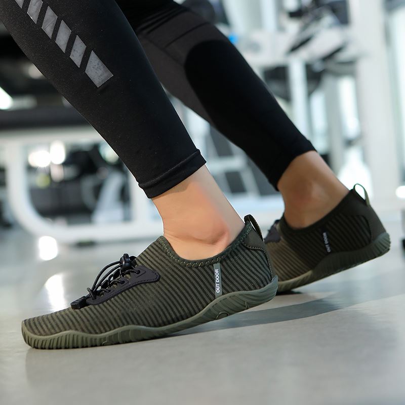 Ribbed Knit Barefoot Water Shoe in use, view 6