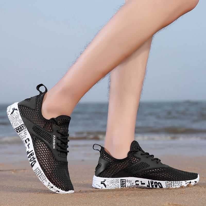 Lace-Up Mesh Beach Sneaker in use, view 5