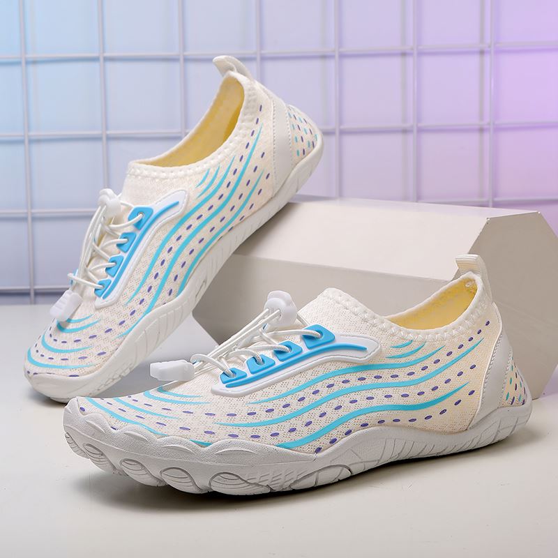 Wave-Print Couple Water Shoe in use, view 2