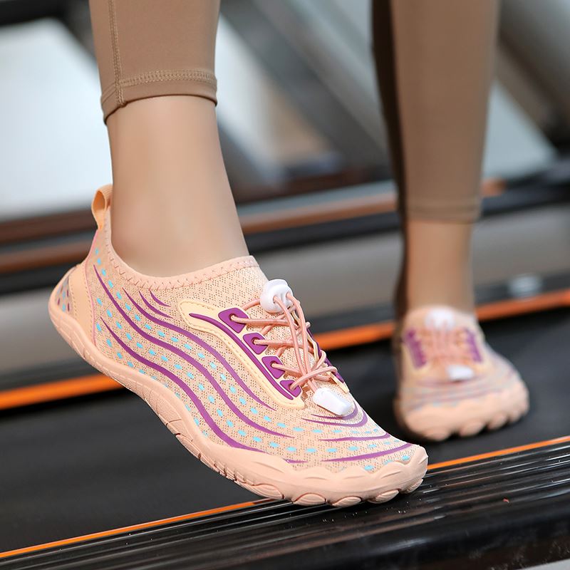 Wave-Print Couple Water Shoe in use, view 3