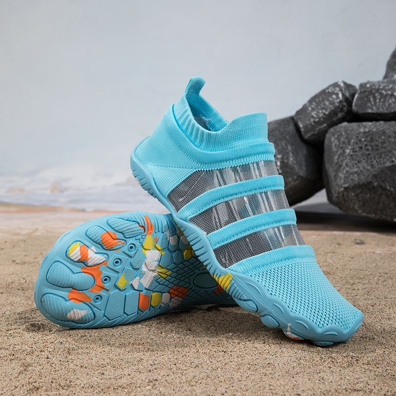 Clear-Stripe Knit Water Shoe in use, view 4