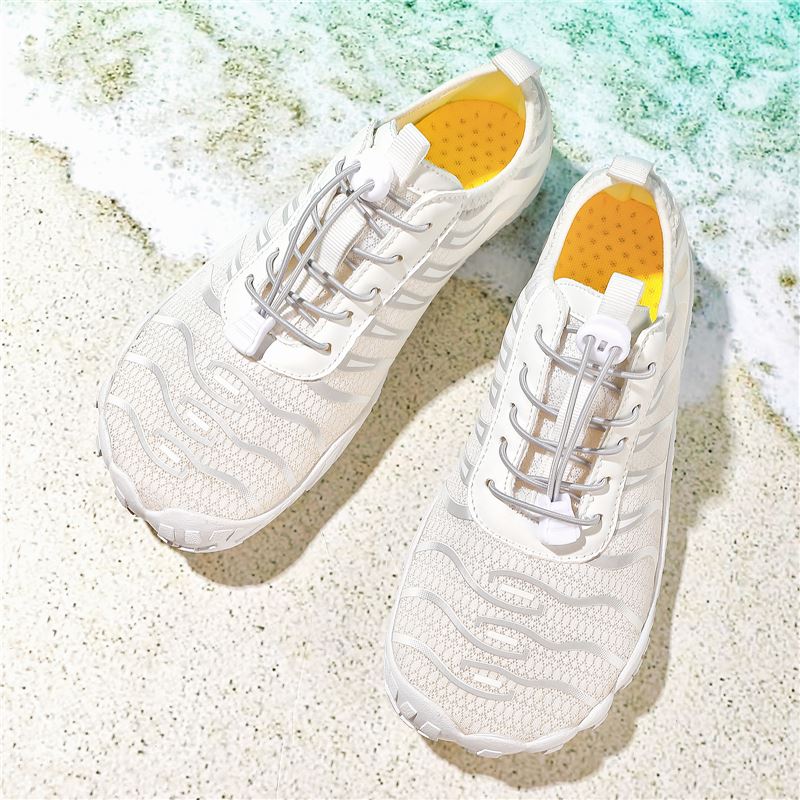 Wave-Print Barefoot Creek Shoe in use, view 4